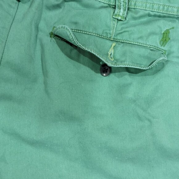 Vintage Polo Ralph Lauren Men’s Chino Shorts Size 36 Green with Pony Logo - Picture 3 of 8
